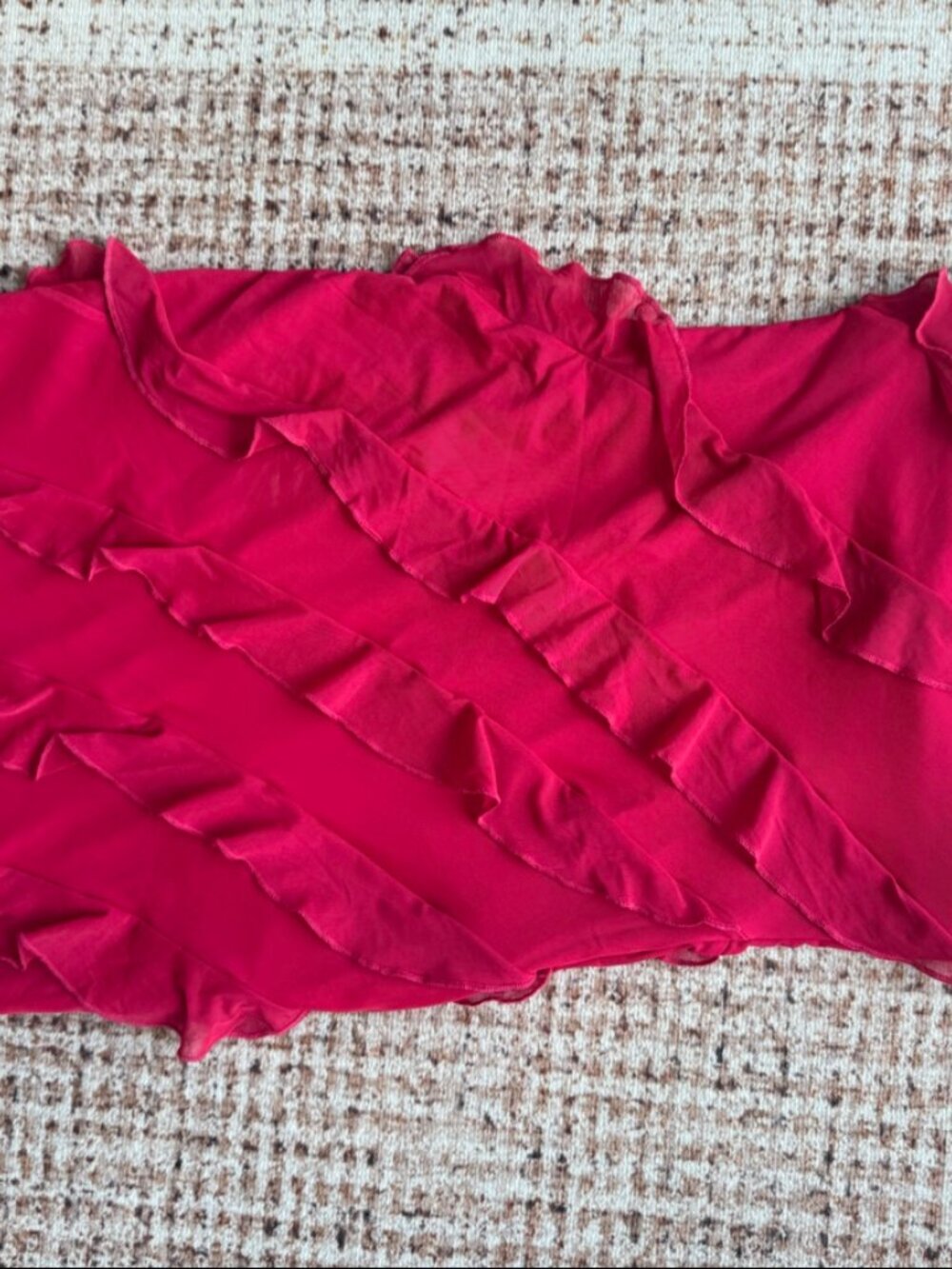 Magenta Ruffled Going-Out Top — Size S - Picture 2 of 3